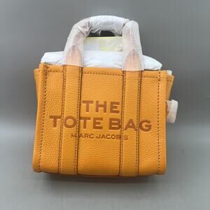 Marc Jacobs The Tote Bag Womens One Size Orange Scorched Leather Handbag NEW